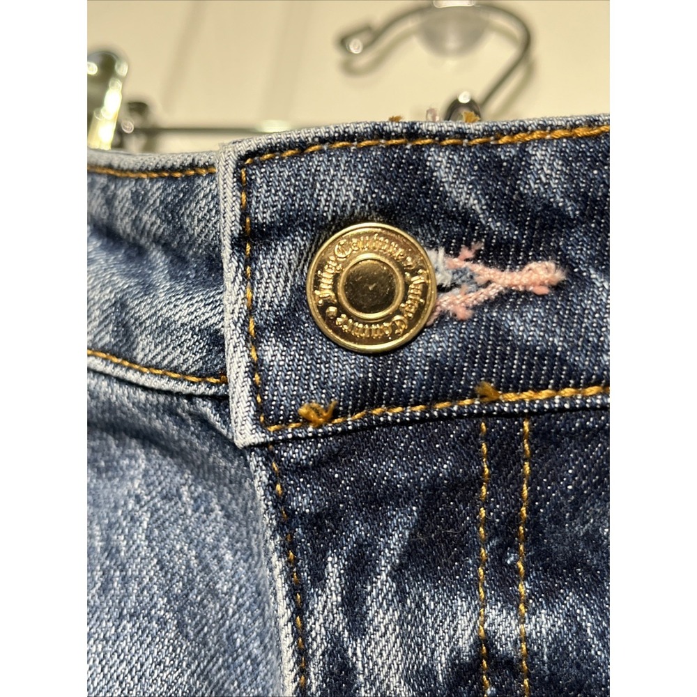 Juicy Couture Wide Leg Jeans Womans High Rise 30x30 Y2K Golden Charm Chain - Picture 7 of 9
